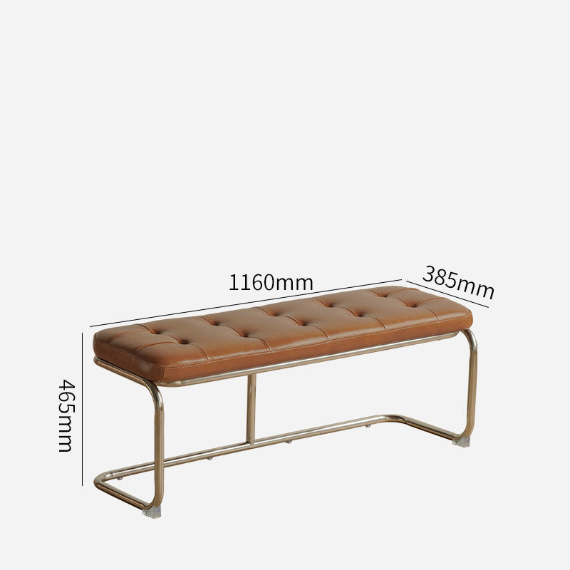 Banc et pouf en cuir Carlea