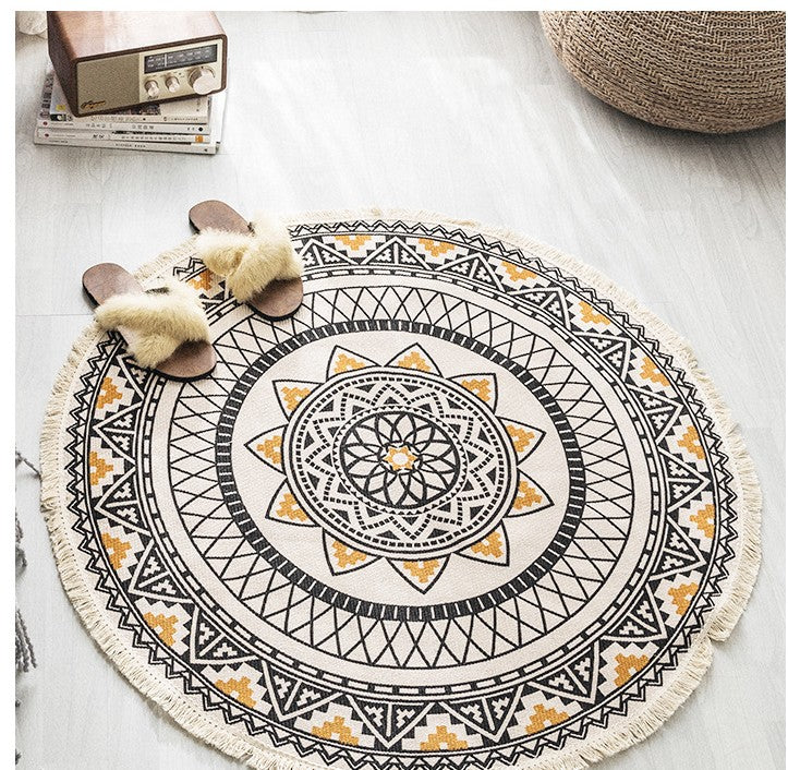 Tapis ronds en fleurs de lotus