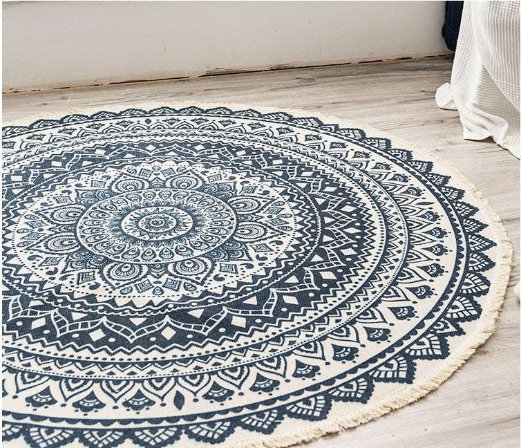 Tapis ronds en fleurs de lotus