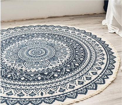 Tapis ronds en fleurs de lotus