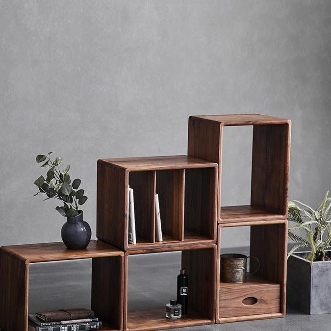 Bibliothèque/table d'appoint à transformation libre Lo Pan