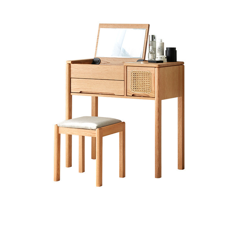 Coiffeuse et tabouret Freya en bois massif 