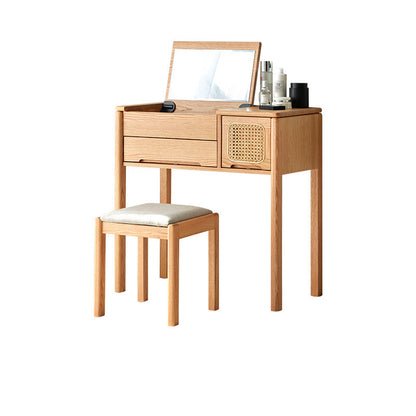 Coiffeuse et tabouret Freya en bois massif 
