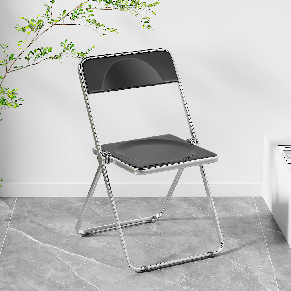 Chaise de salle à manger pliante en acrylique Larkin (lot de 2) 