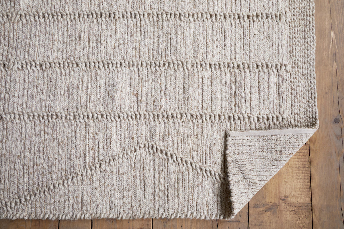 Tapis Shanti en laine et coton - Naturel