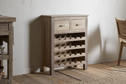 Casier à vin Shanthi en bois recyclé - Naturel