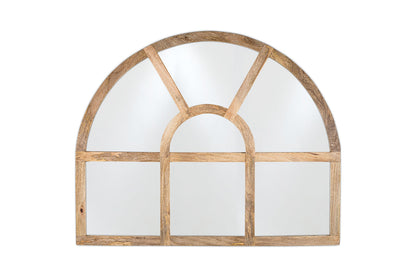 Miroir arqué en bois de manguier Sande - Naturel