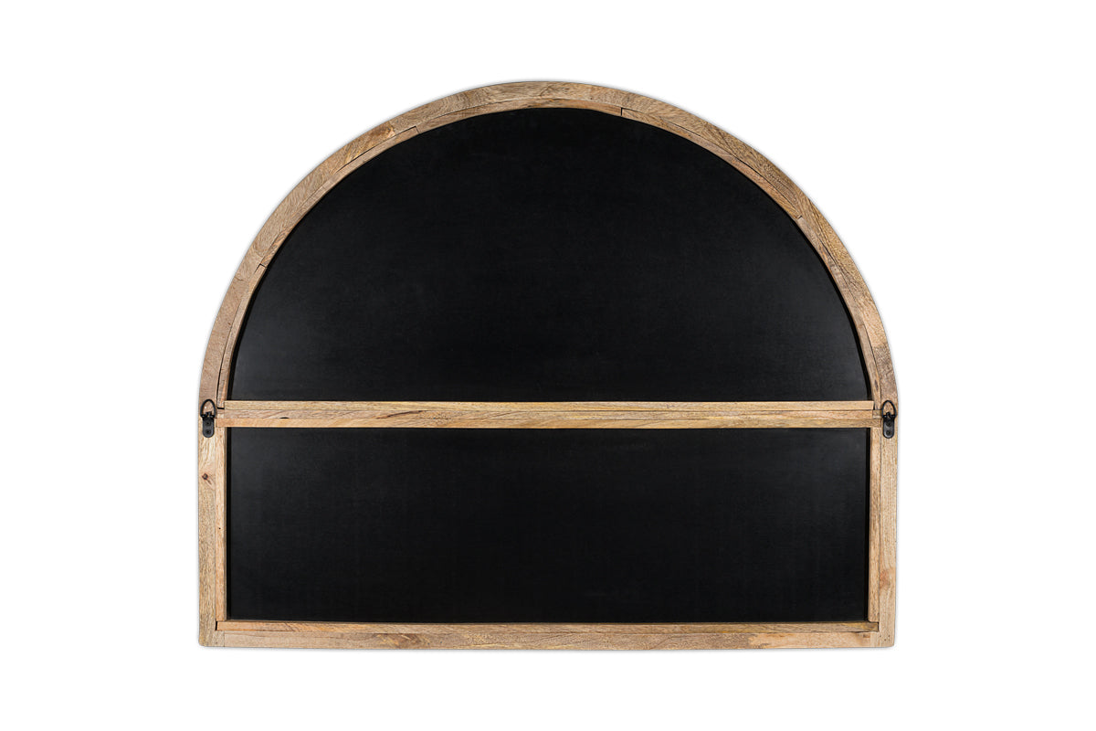 Miroir arqué en bois de manguier Sande - Naturel