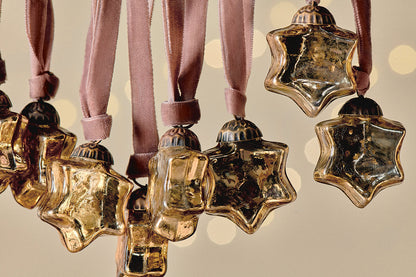 Boules de Noël Sardi Star - Or (lot de 12)