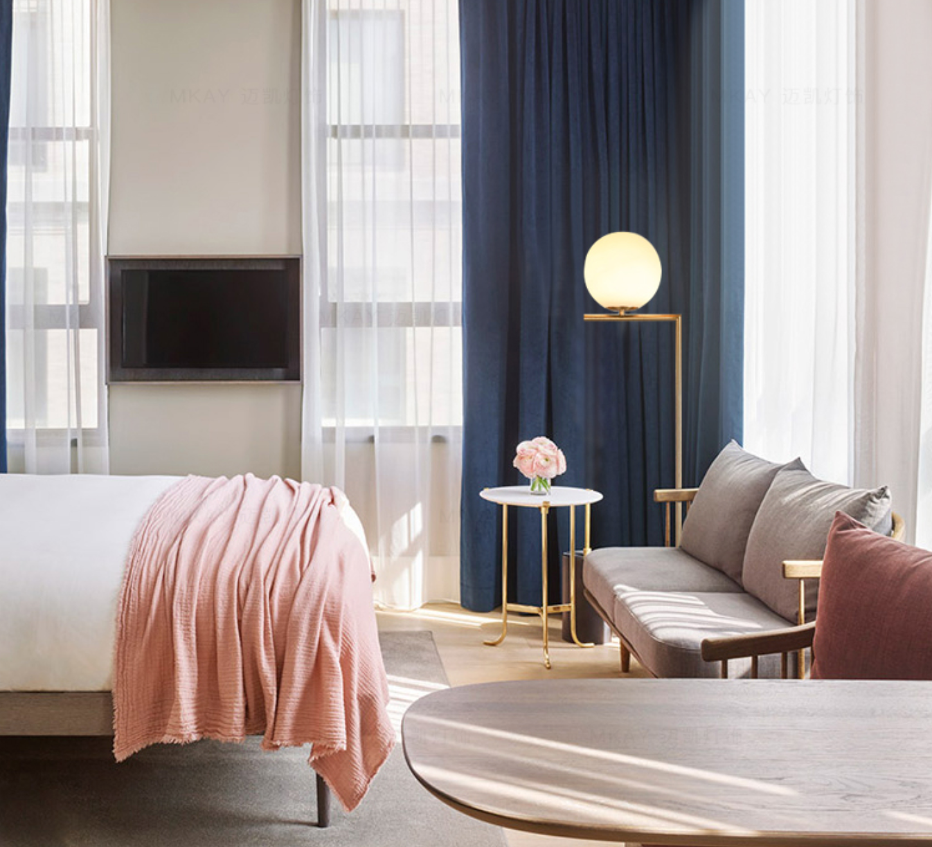 Lampe sur pied LED ronde minimaliste HECTOR