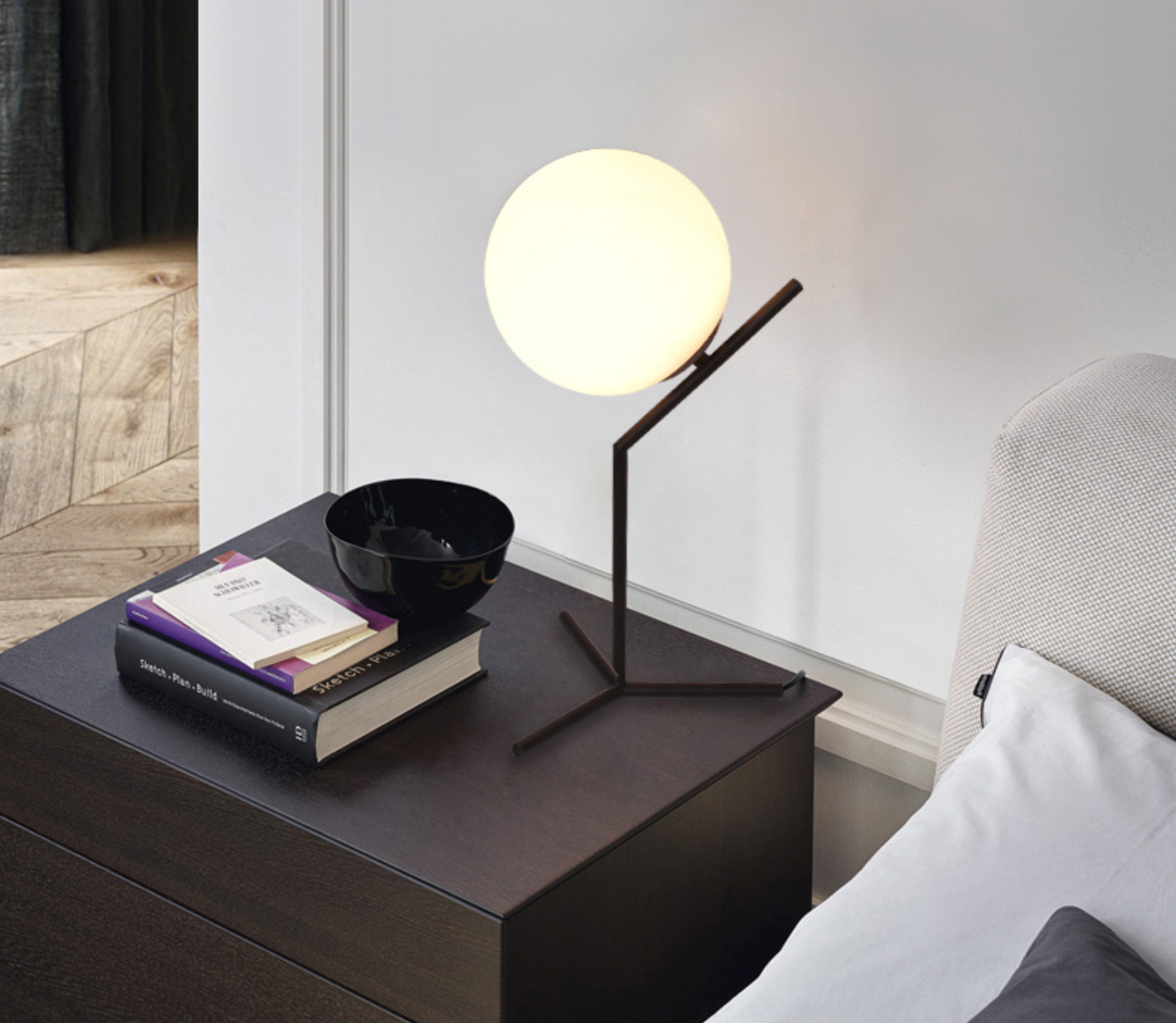 Lampe de table LED contemporaine GABRIEL Full Moon