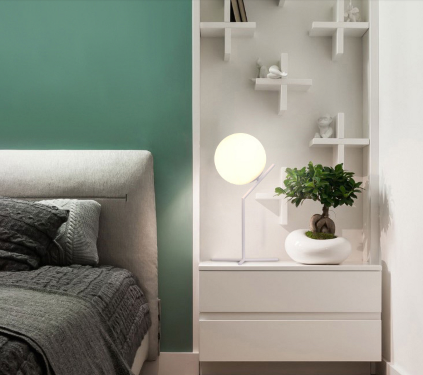 Lampe de table LED contemporaine GABRIEL Full Moon