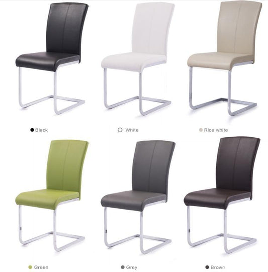 Chaise de salle à manger contemporaine en forme de S AMELIA