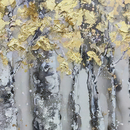 Peinture à l'huile de la canopée dorée 