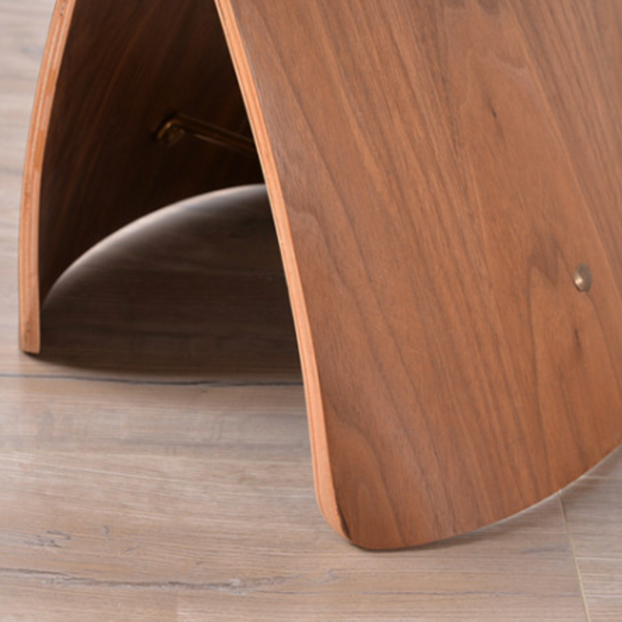 Tabouret d'appoint papillon en bois courbé