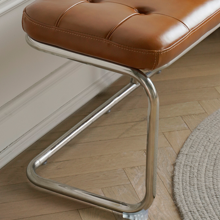 Banc et pouf en cuir Carlea