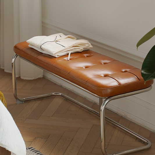 Banc et pouf en cuir Carlea