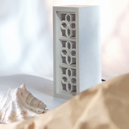 Veilleuse en béton à treillis chinois