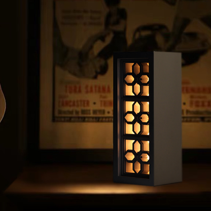 Veilleuse en béton à treillis chinois