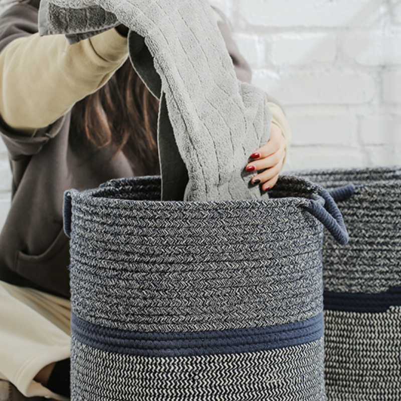 Panier de rangement en coton Mariann (lot de 2)