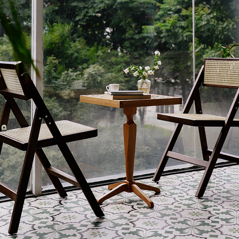 Table basse en bois massif Aquin 