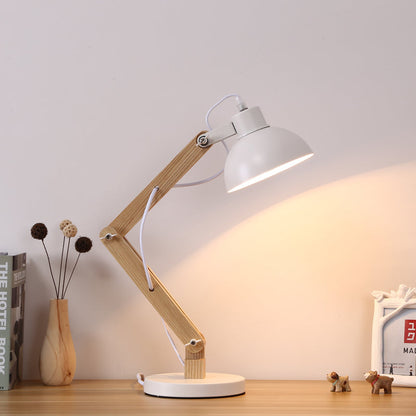 Lampe de bureau en bois massif Aalin