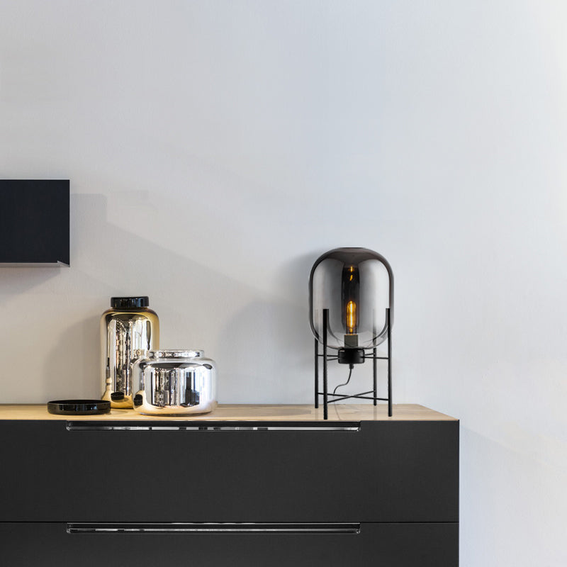 Lampe de sol/de table en verre Alden