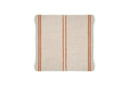 Housse de coussin Tajana en lin à rayures - Rouille