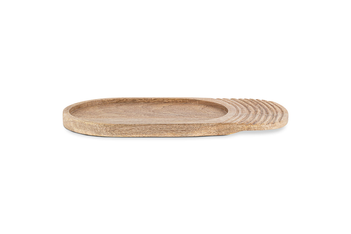 Planche de service en bois de manguier Tivisha - Naturel