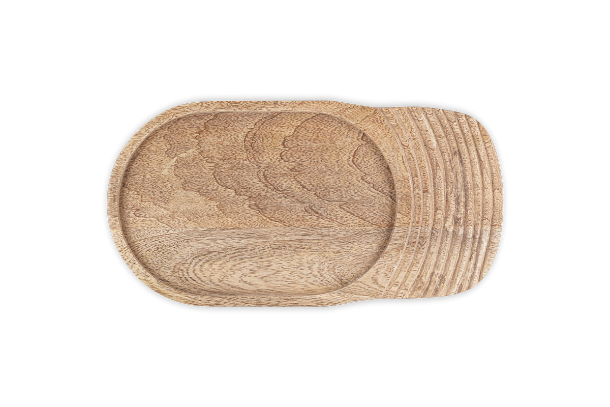 Planche de service en bois de manguier Tivisha - Naturel