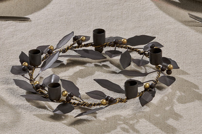 Bougeoir Tula Garland - Laiton et rouille