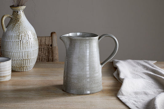 Pichet en faïence Valinha - Gris - Grand