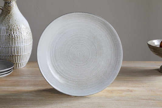Assiette plate en faïence Valinha - Gris