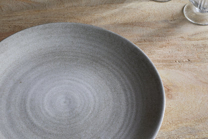 Assiette plate en faïence Valinha - Gris