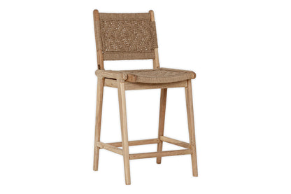 Chaise de comptoir tissée Vinay - Naturel