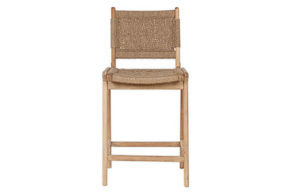 Chaise de comptoir tissée Vinay - Naturel