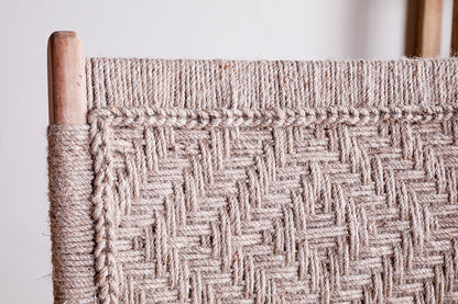 Chaise de comptoir tissée Vinay - Naturel