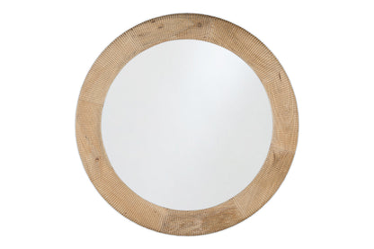 Miroir en bois rainuré Vivan - Naturel
