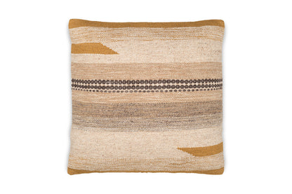 Housse de coussin en laine Aravali - Ocre