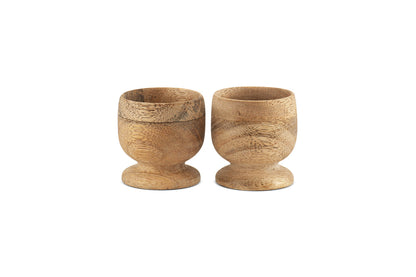 Coquetier en bois Awa - Naturel - (Lot de 2)