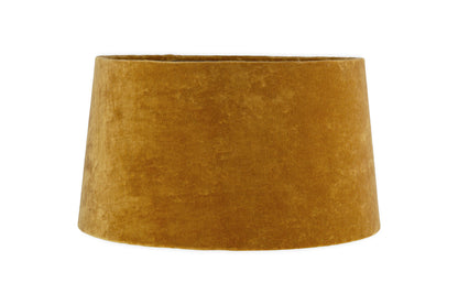 Abat-jour Batakha en Velours et Lin - Ocre Foncé