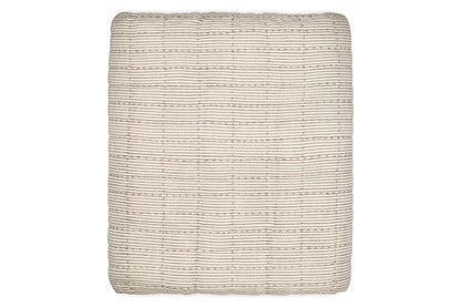 Couette Dipti en coton et lin imprimé bloc - Anthracite