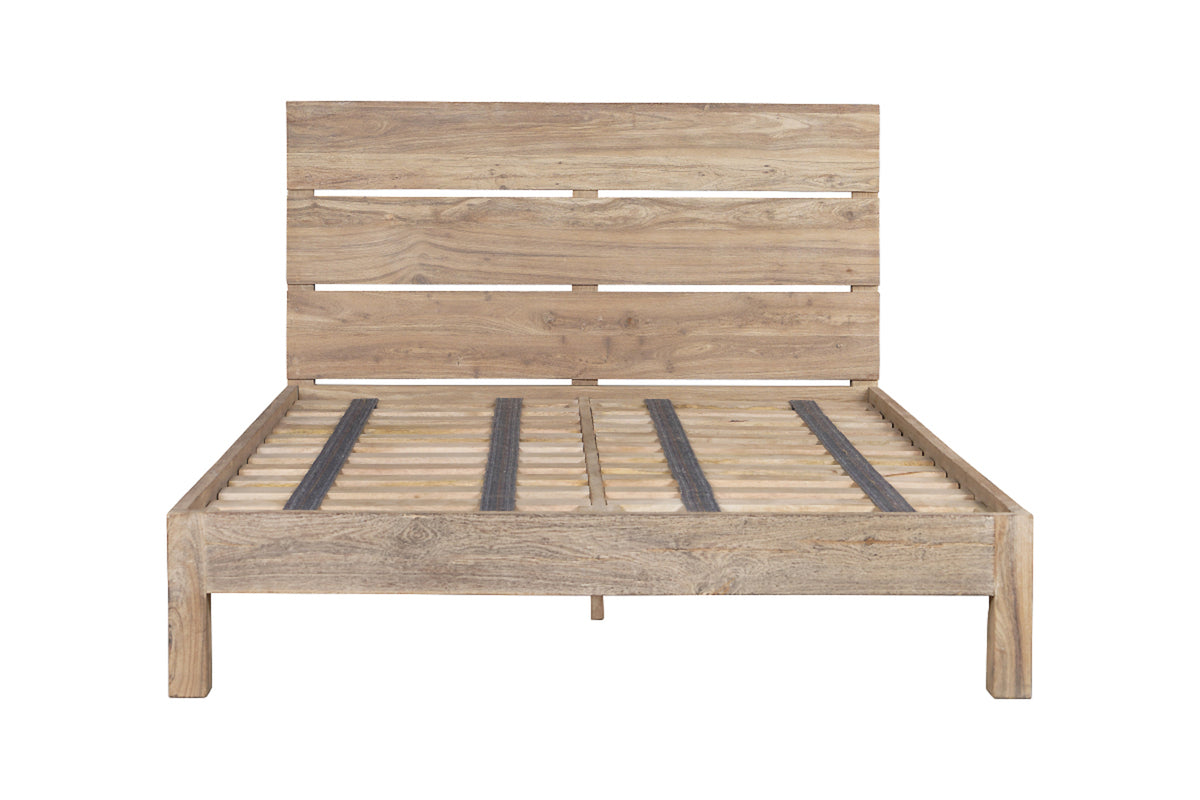 Lit Iya en bois recyclé - Naturel