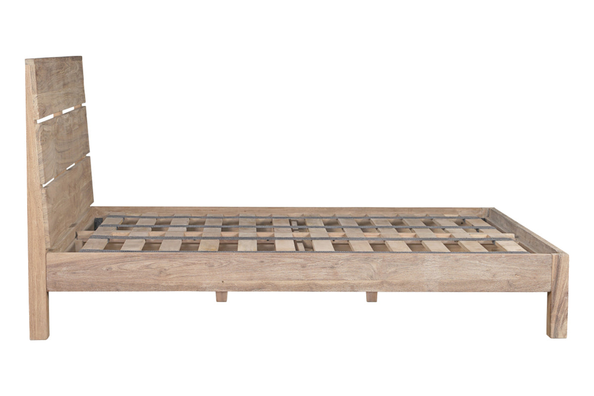 Lit Iya en bois recyclé - Naturel