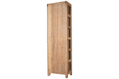 Armoire Ibo en bois recyclé et verre - Naturel - Grande