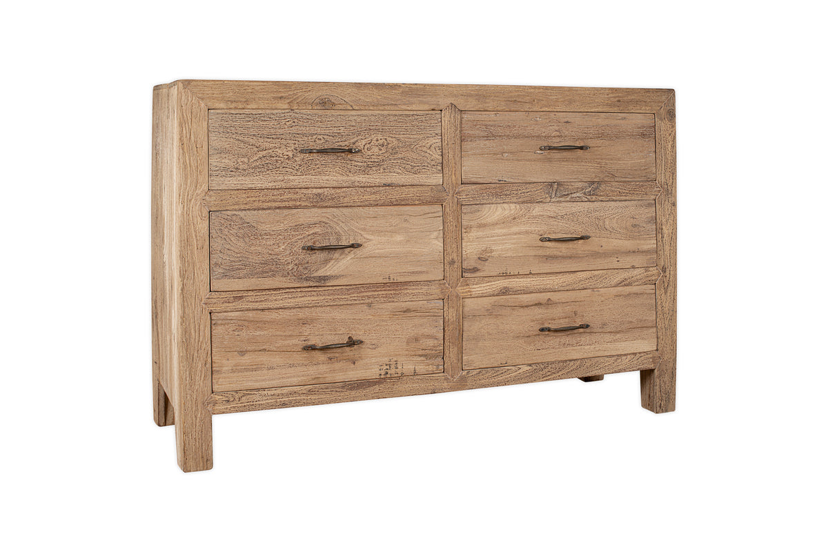 Commode Iya en bois recyclé - Naturel - Grande