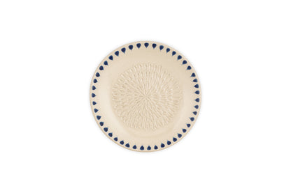 Râpe à ail Indigo Drop - Crème et Indigo