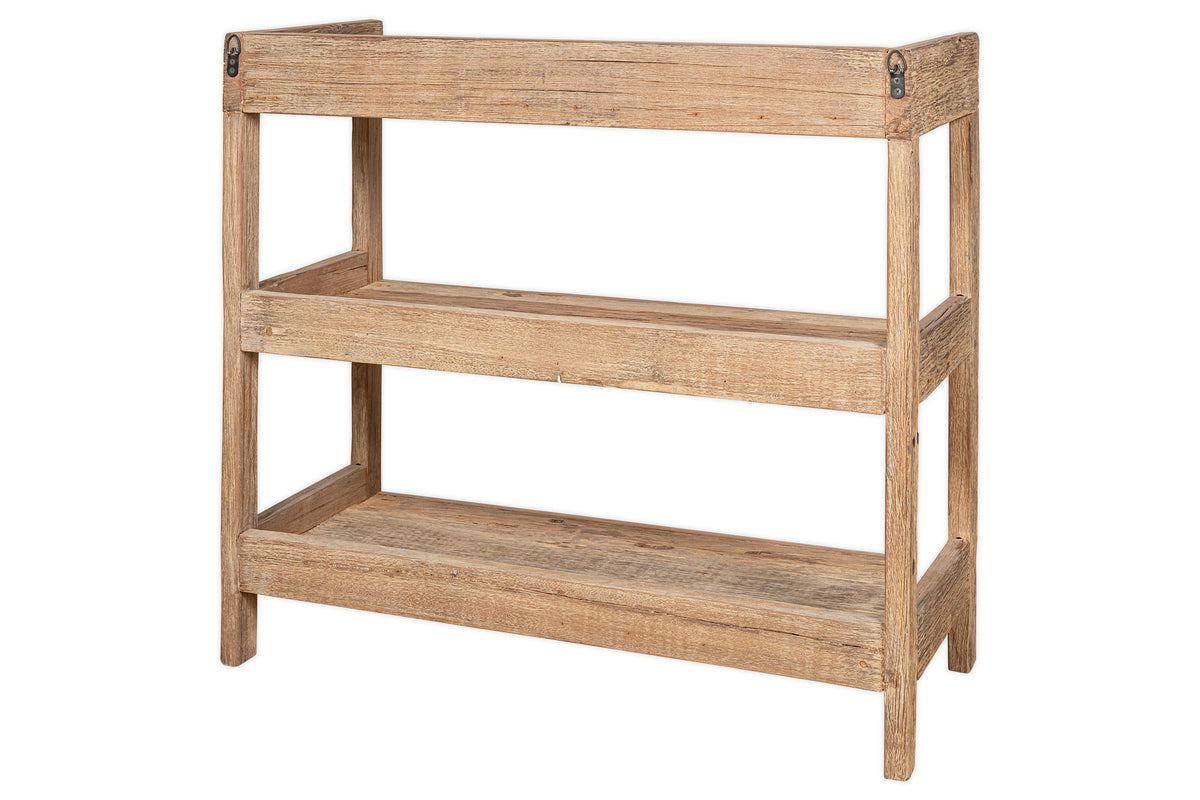 Étagères de garde-manger en bois recyclé Ibo - Naturel