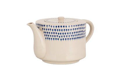 Théière Indigo Drop pour 4 personnes - Crème et indigo