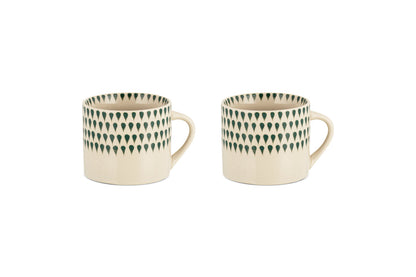 Tasse Juniper Drop - Crème et genièvre - Petit format (lot de 2)